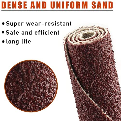 [Australia - AusPower] - 62Pcs Mini Sanding Cone Engine Porting Assortment Kit Cone Cylinder Shaped Abrasive Sanding Set Sleeve Sandpaper Roll with 1/4inch Shank 