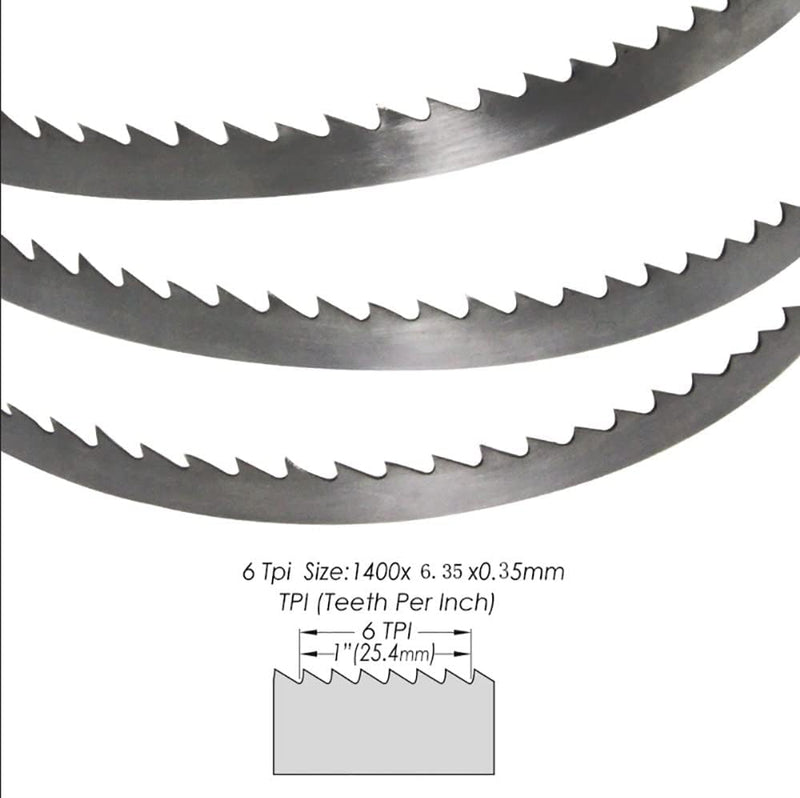 [Australia - AusPower] - Set of 4 Bandsaw Blades Wood Band Saw Blade Saw Band 1400 x 6.35 x 0.35 mm 10 ZpZ, Suitable for HBS30, HBS20, HB800 etc 10 TPI 