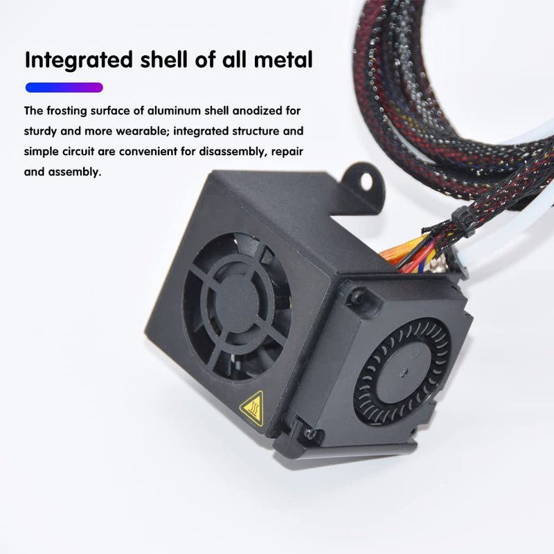 Creativity CR10 Hotend Assembled MK8 Extruder Kit Full Set (with 0.4MM Nozzles) Upgrade for 3D Printer CR 10/CR 10S/S4/S5 Replacement Parts