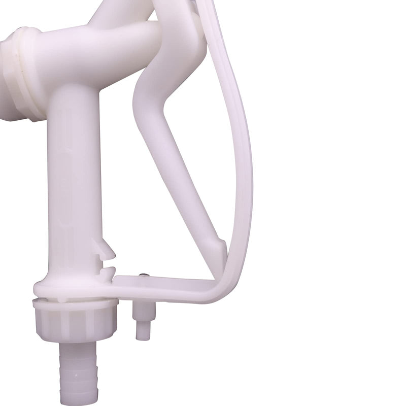 [Australia - AusPower] - 1" Barb Plastic Manual Nozzle with 0.7(18mm) Inch Stainless Steel Spout Diesel Exhaust Fluid (DEF)/Antifreeze Nozzle for Water, Ethanol, Methanol Blend, Diesel, and Industrial Dispensing 
