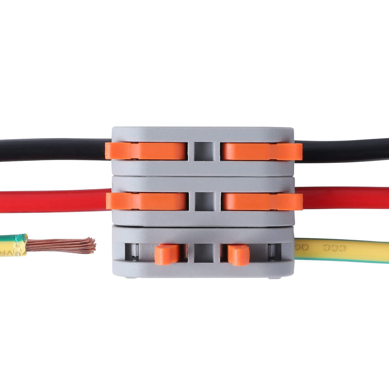 [Australia - AusPower] - XHF 31PCS Conductor Compact Connectors Lever Wire Nuts, Electrical Connectors Wire Terminals for Any Circuit Inline Splices 28-12 AWG SPL-1 30 Pcs Orange 