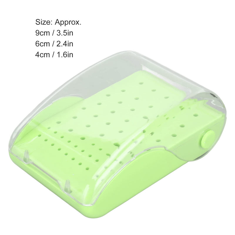[Australia - AusPower] - Bur Autoclavable Case Organizer, 60 Hole Burs Holder with Cover Case, Burs Holder Burs Drill, Organizer Box Dentist Tool for Hospital (Green) Green 