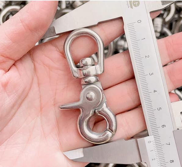 [Australia - AusPower] - 316 Stainless Steel Swivel Eye Trigger Snap Hook Great for Pet Leashes Bag Straps,2 Pack (2-1/2") 2-1/2" 