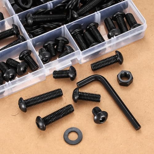 WUJIAQIU M8 hex screws, nuts and bolts assortment kit with 115 pieces in a storage case