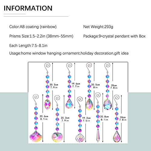 Rainbow Maker Crystal Window Hanging Suncatchers Ornament AB-Coating Crystal Pendant