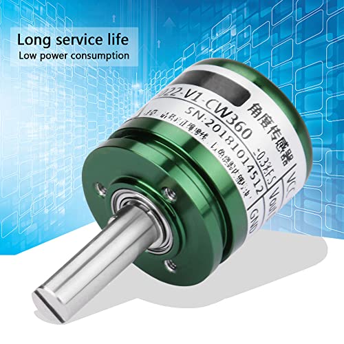 Rotatable Hall Angle Sensor, 0.088° High Resolution 0‑360 Degrees Hall Sensor Rotatable Potentiometer Angle Sensor Element 0‑5V Output Full Circle 12Bit