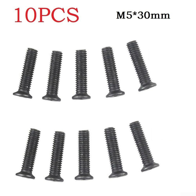 [Australia - AusPower] - M5 x 30mm Left Hand Thread Mounting Screws Compatible with UNF Chuck Shank Adapter (Pack of 10) 