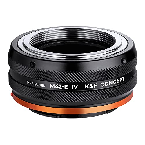 K&F Concept Lens Mount Adapter M42-NEX IV Manual Focus Compatible with M42 Lens and Sony E Mount Camera Body
