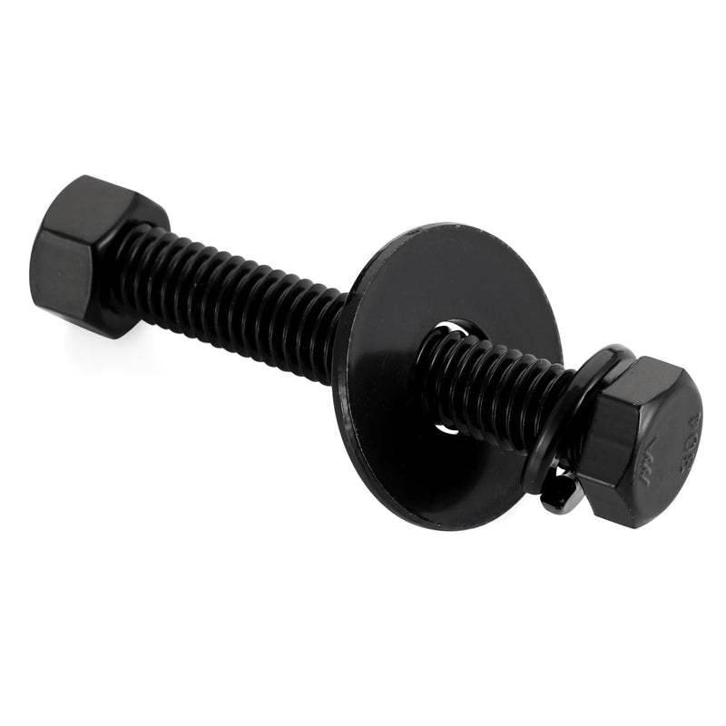 [Australia - AusPower] - M6 Black Flat Washers (6.3mm ID, 17.7mm OD, 1.9mm Thick) for Screw Fasteners, 304 Stainless Steel, 50 PCS M6 