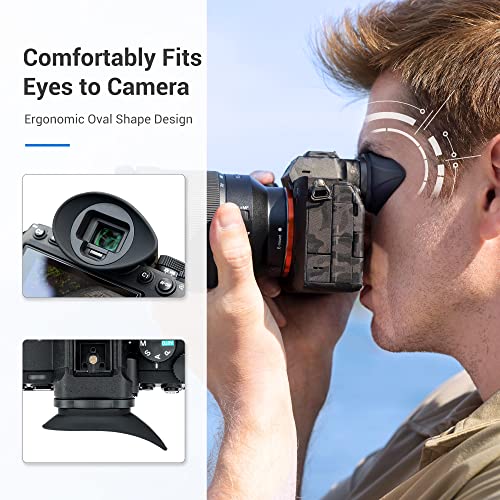 JJC Camera Viewfinder Eyecup Eyepiece for Sony A7R VI A7R V A7R5 A7 IV A7M4 A7S III A7SIII A7S3 A1 Alpha 1 Replaces Sony FDA-EP19 Eye Cup, Oval Shape Soft Silicone and 360° Rotatable Design Oval Shape Replaces FDA-EP19