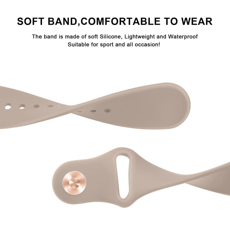 [Australia - AusPower] - Vancle Silicone Bands Compatible with fitbit versa 2 watch bands women men, Soft Breathable Sport Replacement Wristbands for Fitbit Versa 2 / Fitbit Versa/Versa Lite/Versa SE Milk Tea 