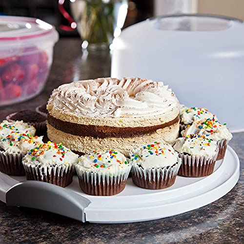 Sterilite Cake Server Circular Serving Container White