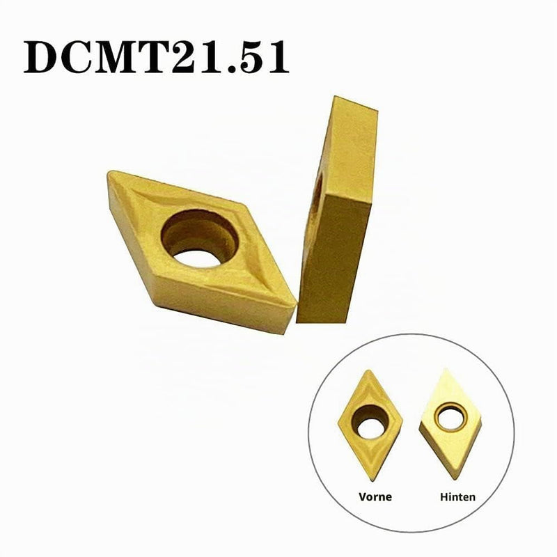 CCMT21.51 CCMT060204 DCMT21.51 DCMT070204 Carbide Turning Inserts CCMT Insert DCMT Insert Multilayer Coated Turning Inserts Replacement Inserts for Lathe Rotary Tool Holder Drill Rod 20pcs