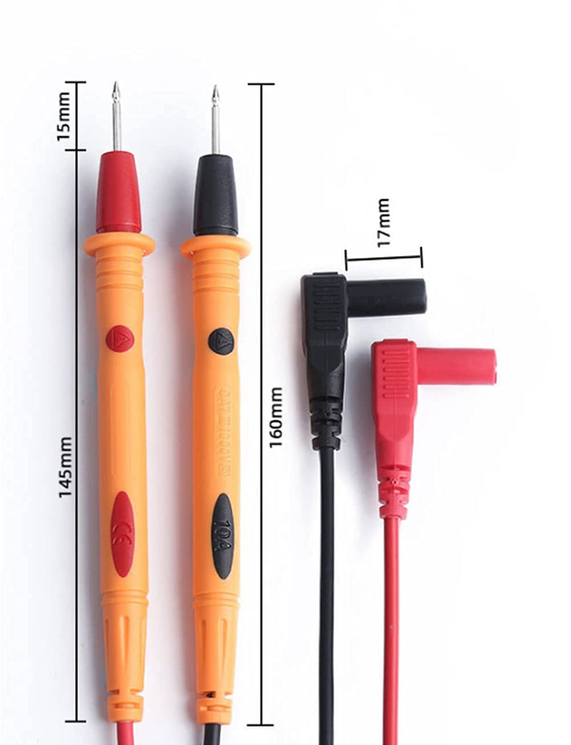 [Australia - AusPower] - Multimeter, Precision Sharp Lead 1000V 20A Digital Multi Meter Clamp Tester Probe Test Probes Leads, Test Extension, Multimeter Accessories (Red&Black Kit 10A-4) 