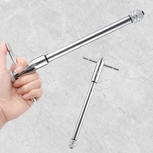 Tap Ratchet, Tap Holder, Adjustable Tap Wrench, Extra Long Style for Metric Taps M5-M12