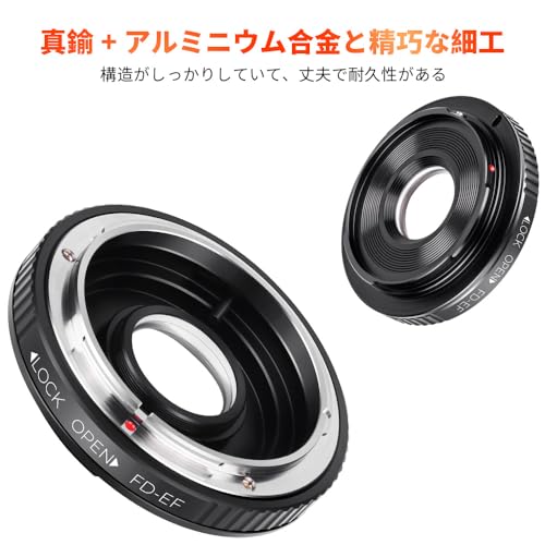 K&F Concept Pro Lens Mount Adapter Compatible for Canon FD FL 35mm SLR Lens to Canon EOS (EF, EF-S) Camera, Compatible with Canon 1D, 1DS, Mark II, III, IV, Digital Rebel T5i, T4i, T3i, T3 Canon FD-EOS