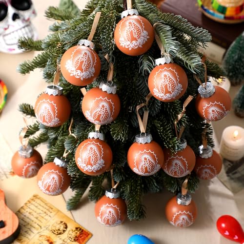 Miniinflat 18 Pcs Christmas Velvet Ball Ornaments for Tree, Guadalupe