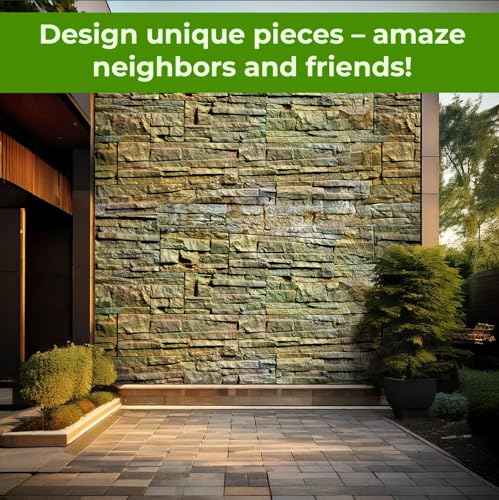 BETONEX 5-piece ABS plastic molds for concrete plaster wall stone, cement tiles, and brick veneer forms