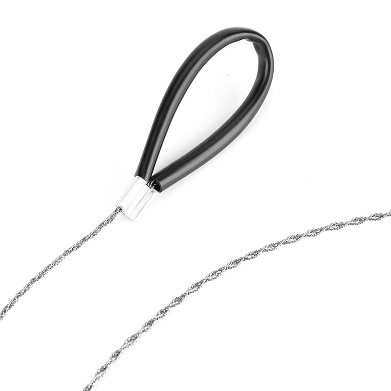 [Australia - AusPower] - ciciglow Stainless Steel Wire Saw for PVC Hoses, Pipes, Hoses, General Tools, Cable Saw, 29.53 Inch Serrated Cutting Cable with Two Handles, for Cutting Wood, Plastic, Bone, Rubber 