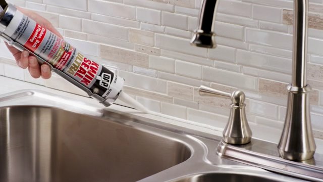 DAP Kwik Seal Plus Premium Kitchen & Bath adhesive caulk, 10.1 oz biscuit tube