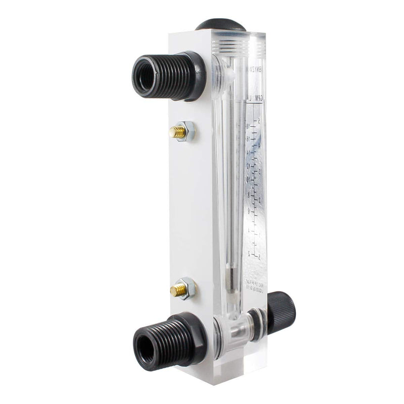[Australia - AusPower] - Adjustable Knob Water Flow Meter Panel Type Flowmeter M-15 0.5-5GPM 2-18LPM 