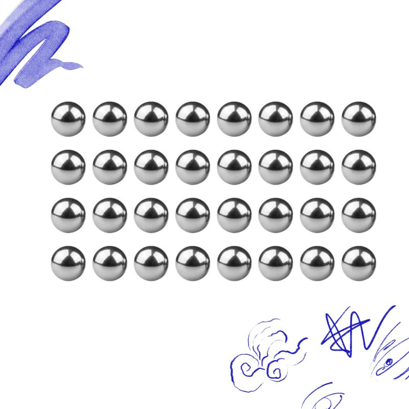 [Australia - AusPower] - Hartem - Paint Mixing Balls | Stainless Steel Precision Balls for Mixing Model Paints| 5.5 mm (0.22 inch) Small Ball Bearings 250 pcs - Prevents Sedimentation, Nail Polish, Decanter Cleaning Beads 
