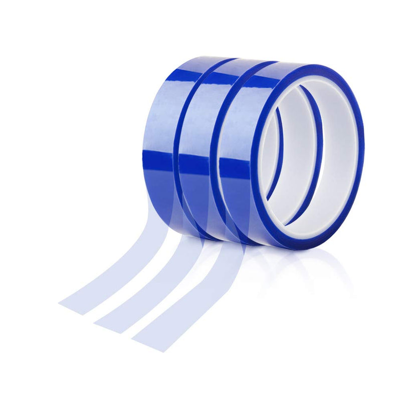 PYD Life 12 Rolls 0.8 Inch x 108 Ft Sublimation Blanks Thermal Heat High Temp Resistant Tape Bulk Up to 250 C(480 F) for Sublimation Tumblers Cups T-Shirts Printing 0.8" x 108' Blue