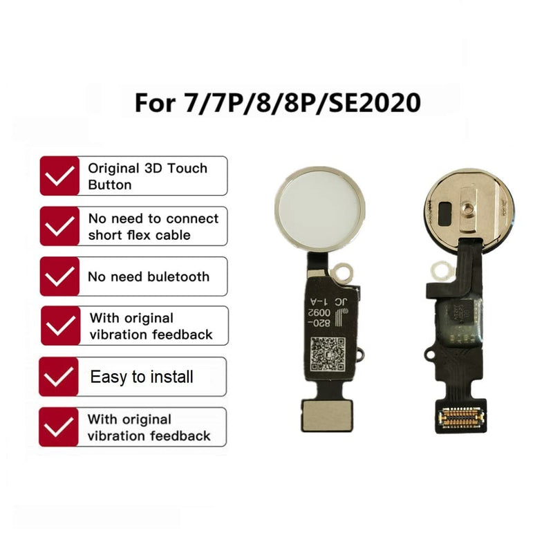 [Australia - AusPower] - Home Button Key Flex Cable for iPhone 7 8 Plus SE 2020 JC Universal Back Return Function Solution Version 5 (White) 