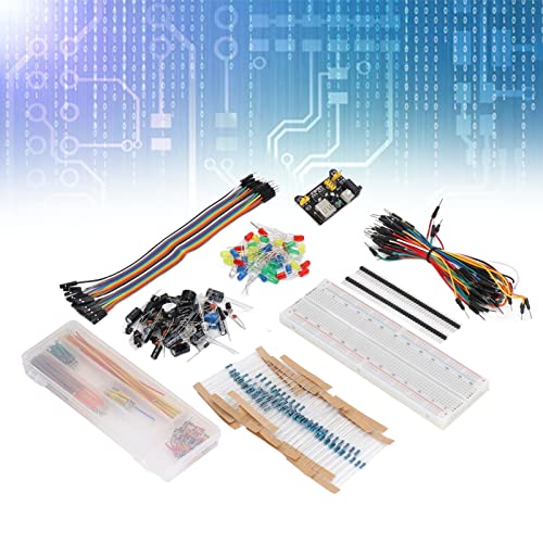 Electronic Component Kit Assortment Starter Kit with 830 Connection Points Breadboard for STM32 for