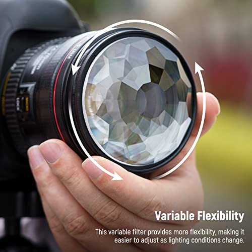 NEEWER 77mm Kaleidoscope Prism Lens Filter, Photography Prism Crystal Glass Effect Filter with Multi Refraction and Variable Number of Photographic Subjects