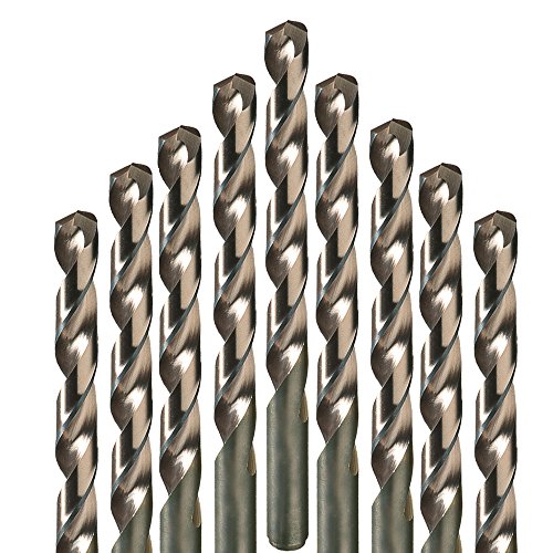 Champion 705C-1/4 cobalt HSS jobber drill bits, 1/4-inch 135-degree split point, 12-pack