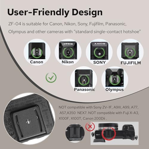 ZENIKO ZF04 Mini Flash,Manual Speedlite for Single Hot Shoe Cameras(Silver) Silver