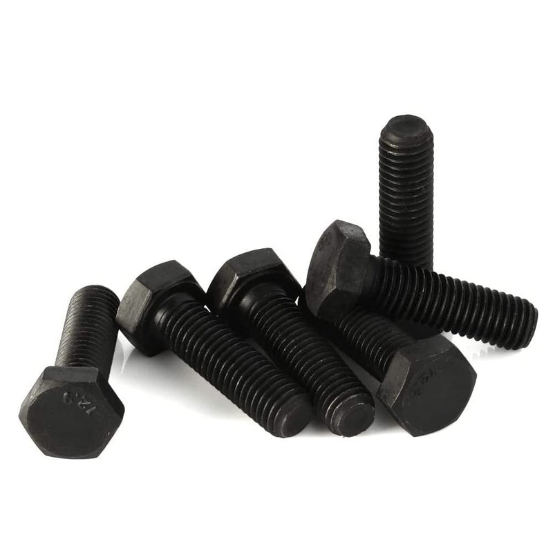[Australia - AusPower] - M6 x 25mm Hex Head Screw Bolts, Fully Threaded, Alloy Steel Grade 12.9, Black Oxide Finish, Quantity 25 M6-1.0 x 25mm 
