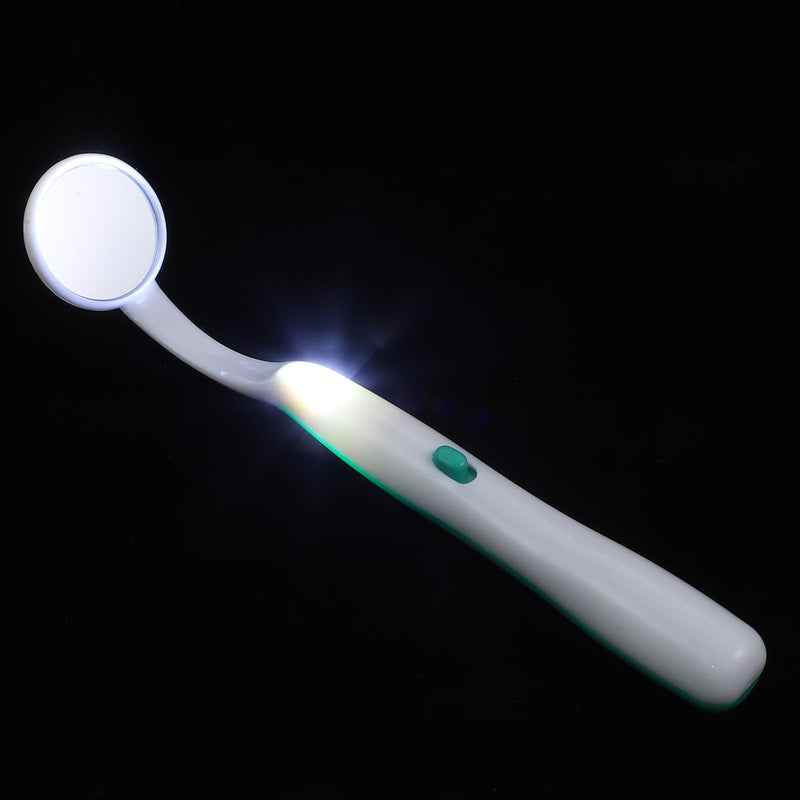 Healifty Dental Mouth Mirror with Bright LED Light Inspection Mirror Curved Angle Dentist Oral Care Oral Care Oral Control Extension Tool Eyelash Extension Tool Green