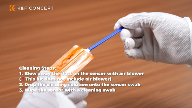 K&F CONCEPT 24mm Full Frame Sensor Cleaning Kits, with 20ml Sensor Cleaner