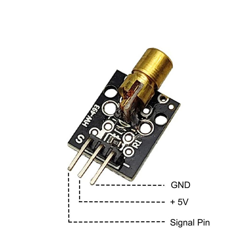 [Australia - AusPower] - 5V 3 Pins KY-008 650nm Dot Diode Copper Head Laser Sensor Transmitter Module for Arduino AVR (9 Pack) 