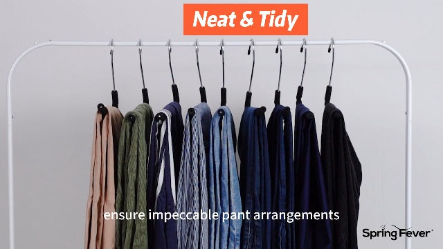 Foam Padded Non Slip Women Men Slacks Trouser Pants Hangers Black 10 10 Pack