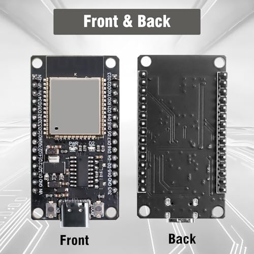 ESP32 NodeMCU Development Board for ESP32 USB-C Module, 2.4GHz WiFi+Bluetooth Dual-Core with CH340 Chip for Arduino (Pack of 2)