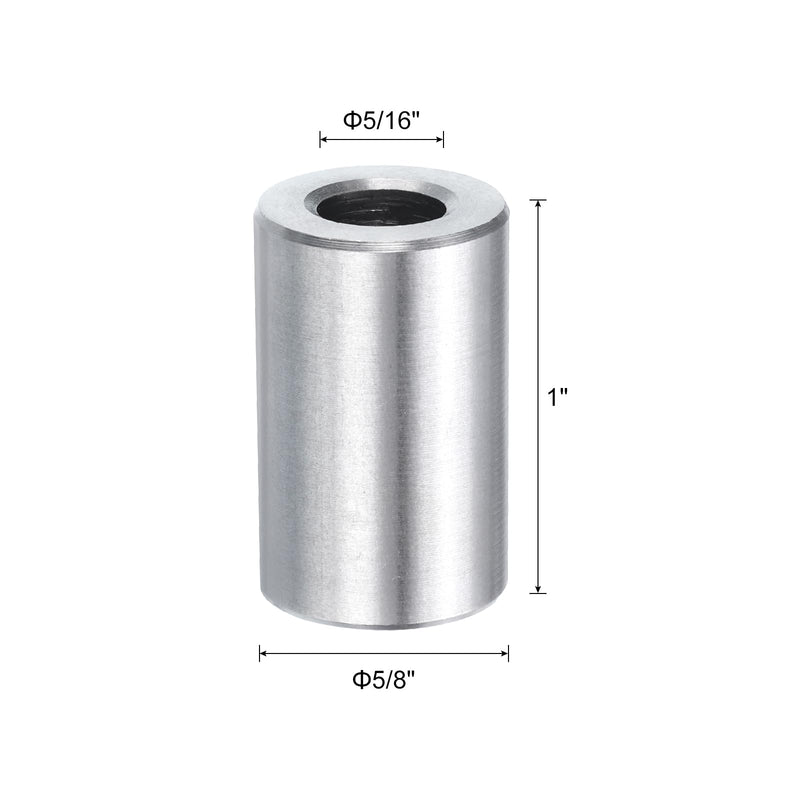 [Australia - AusPower] - uxcell 10pcs Stainless Steel Spacer 5/16" Bore x 5/8" OD x 1" Length Screw Standoff Bushing Plain Finish Round Metal Spacer for 5/16 Screws Bolts and Rods 5/16" x 5/8" x 1" 