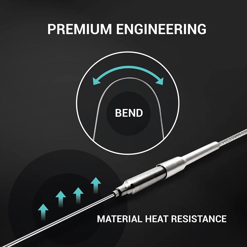 [Australia - AusPower] - TL1912SL K-Type Inconel 600 Flexible Thermocouple Temperature Sensor Probes -40~2012°F, 0.5mm / 300mm 0.5mm /300mm 