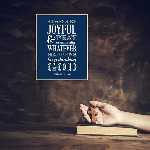 Always Be Joyful - Inspirational Bible Verse Wall Art, Unframed - 8x10