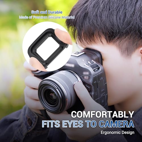 ER-H Soft Rubber Eye Cup Eyepiece Viewfinder & TC-80N3 Wired Intervalometer Timer Remote Shutter Release for Canon EOS R3 Mirrorless Camera