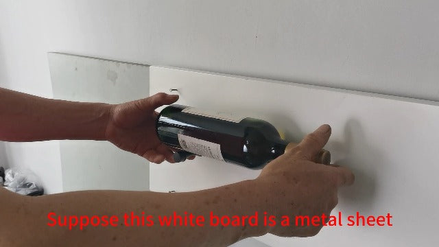 Wine Rack Wall Mounted 5 Bottle Matte Black Metal Vino Pins Single Display Pegs System for Wine Bottles (Matte Black)