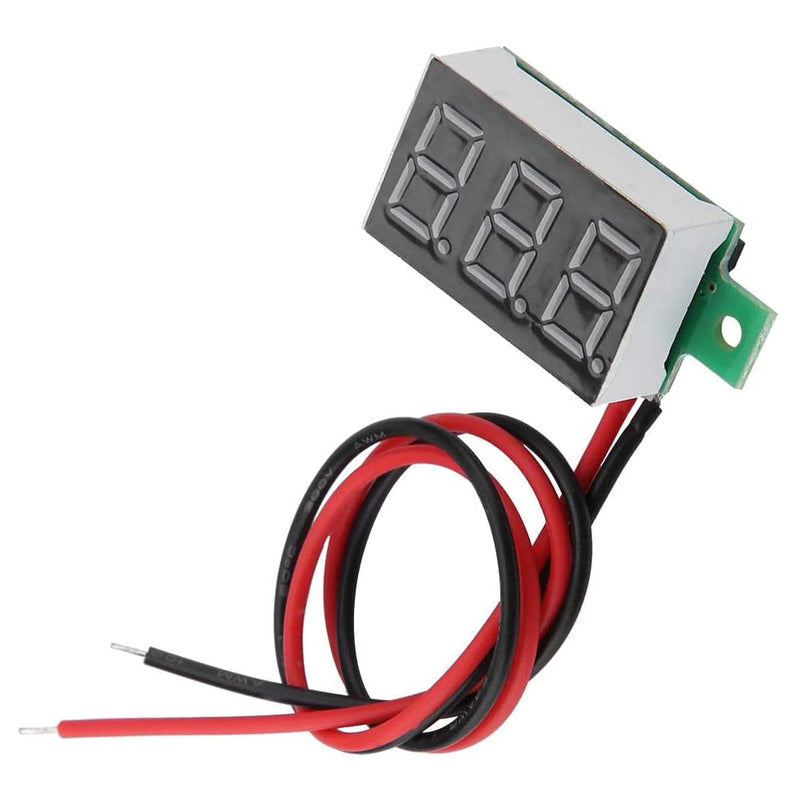 [Australia - AusPower] - 9pcs Voltage Meter 0.36 Inch 2 Wire DC 0-32V with Three Digit Panel LED Display Panel Mount Car Motorcycle Battery Monitor Tester Reverse Polarity Protectio Accurate Pressure Measurement (Red) 