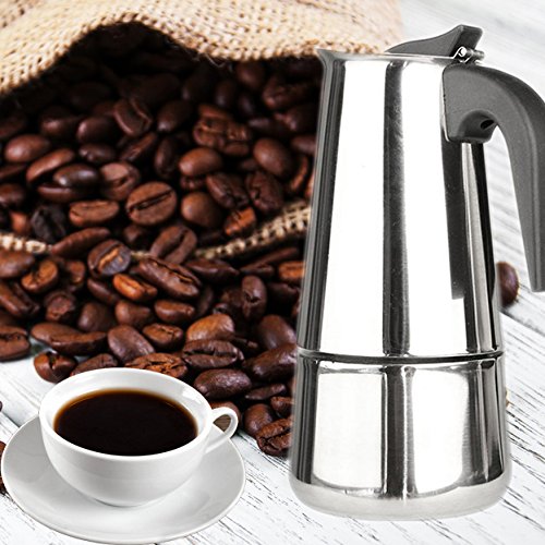 2 Cup/100ml Stainless Steel Moka Espresso Latte Percolator Stove Top Coffee Maker Pot