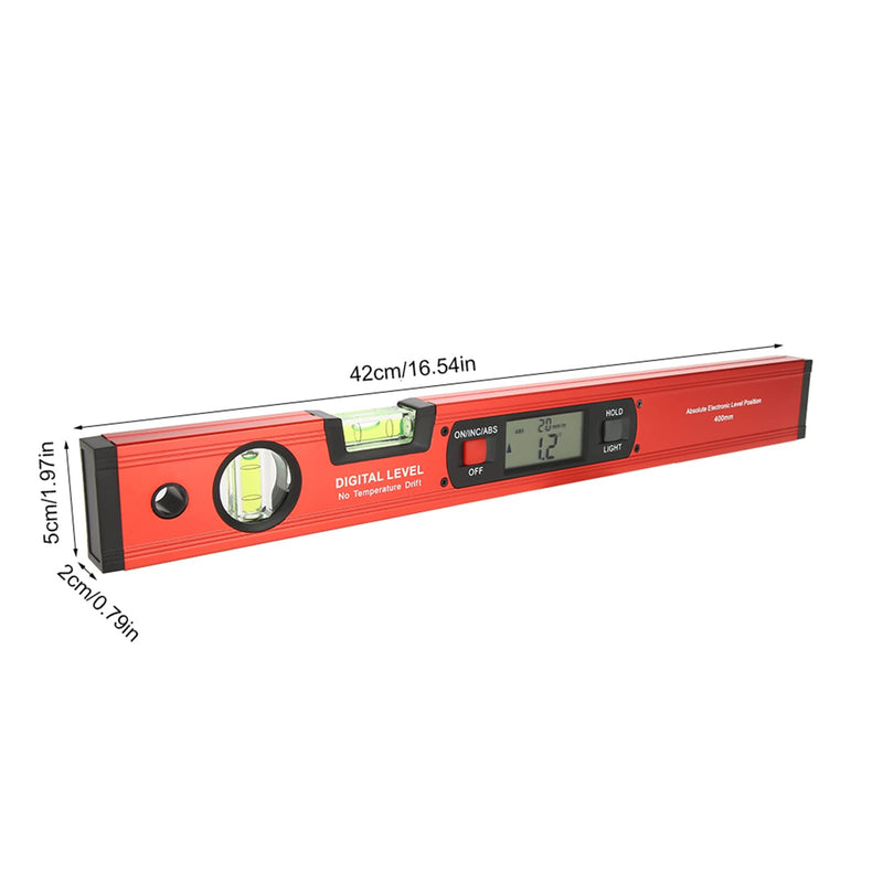 [Australia - AusPower] - Digital Level, Digital Aluminum Alloy Magnetic Angle Finder Level Slope Meter Digital Level With Slope Percentage Magnetic Level and Protractor 4 X 90 Gegree Inclinometer 