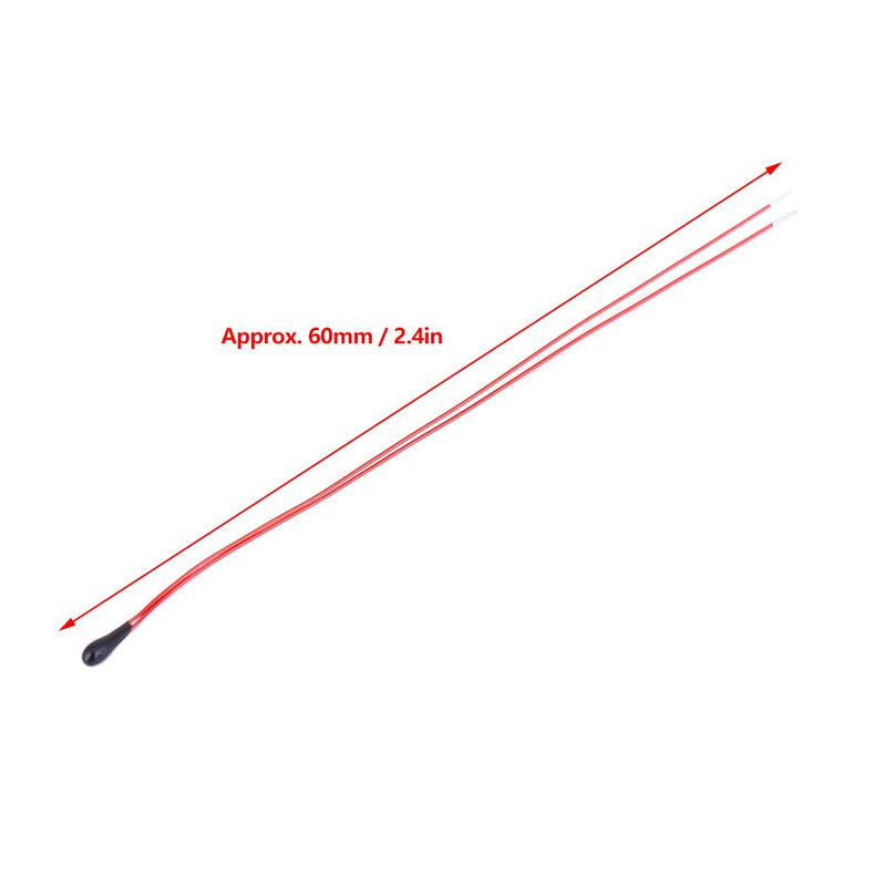 [Australia - AusPower] - 10 Pieces High Sensitivity NTC Thermistor Kit MF52B Enamelled Wire Temperature Sensors with 60 mm Wire Assortment Kit for Temperature Detection and Control (10K) 10K 