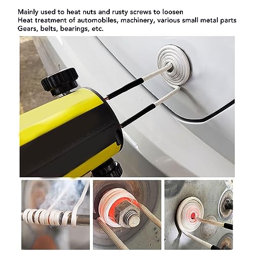 Induction Heating Coils, 4-Piece Induction Heating Coil Kit, Induction Coil with 1200℃ Heat Resistant High Frequency HVAC Heater, Heaters and Accessories, Default