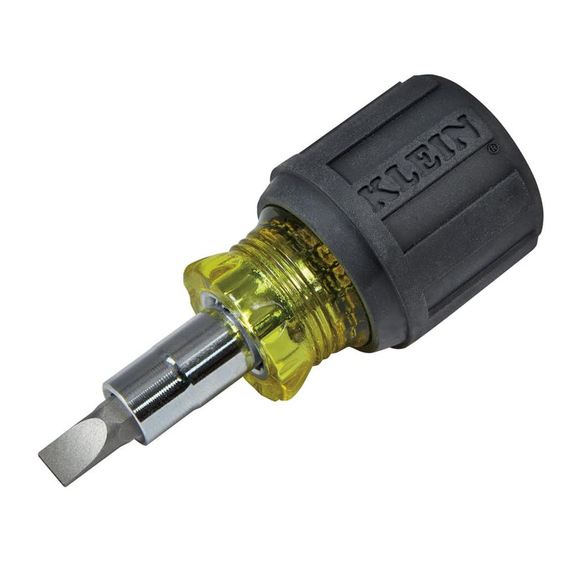 [Australia - AusPower] - Klein Tools 935RBLT Level, 9-Inch Lighted Torpedo Level with Magnet, 0/45/90 Degree Vials & 32561 Multi-Bit Screwdriver/Nut Driver, 6-in-1 Stubby Screwdriver with 2 Phillips 