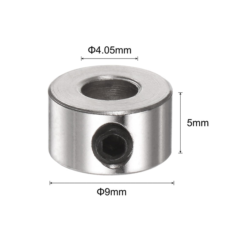 [Australia - AusPower] - uxcell 10pcs Set Screw Collars 4.05mm Bore Shaft Collars, 9mm OD, 5mm Width, Landing Gear Stopper Wheel Collar 